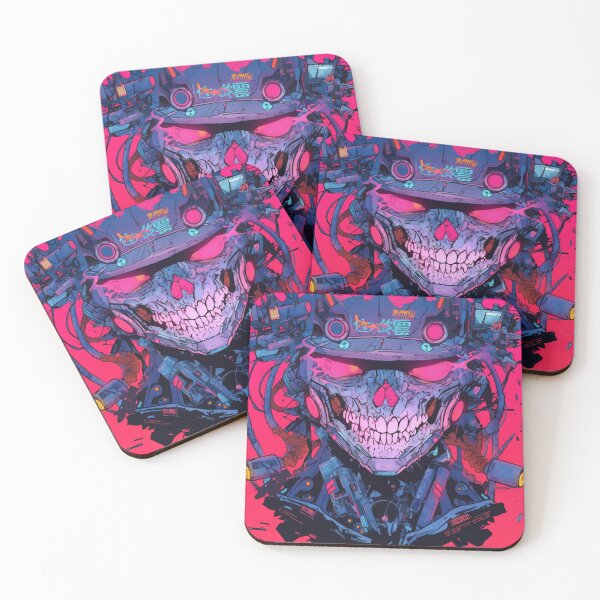 Item preview, Futuristic Cyberpunk Skull Soldier In A Helmet Pink designed and sold by Nightarcade.