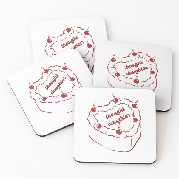 Item preview, thought daughter vintage aesthetic heart cake with cherries red designed and sold by stickersxbecca.