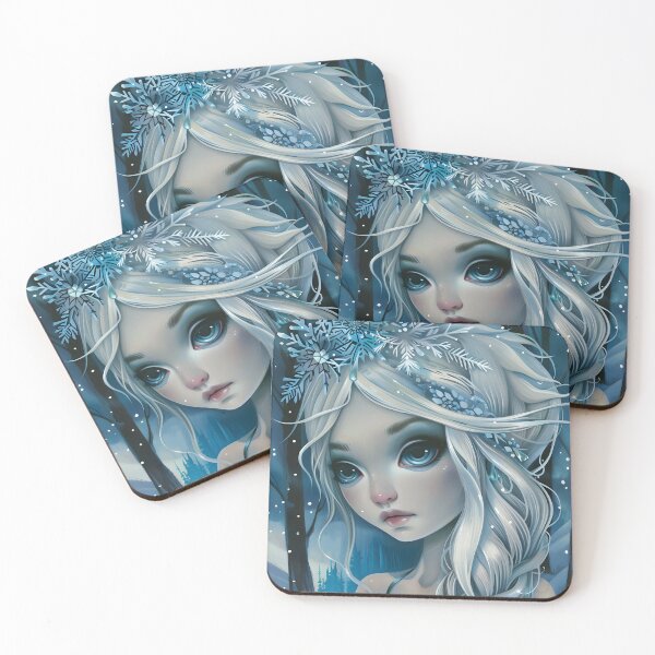 Item preview, Whimsical Winter Portrait of a Snow Queen in Forest designed and sold by Artessie.