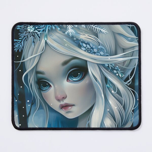 Item preview, Whimsical Winter Portrait of a Snow Queen in Forest designed and sold by Artessie.