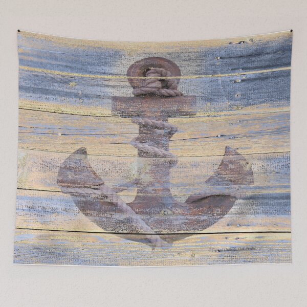 Item preview, Rusty Anchor Grey Blue Beach Lake House Coastal Home Decor A177 designed and sold by byNicol.