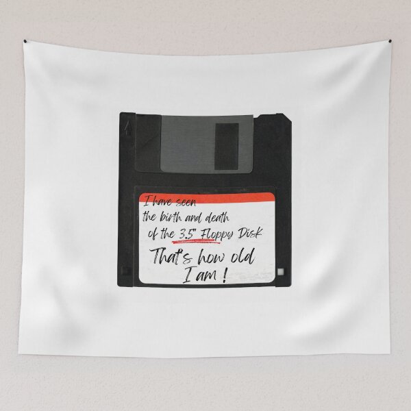 Item preview, Retro Tech Enthusiast T-Shirt - Birth and Death of the 3.5" Floppy Disk designed and sold by Reichcorp.