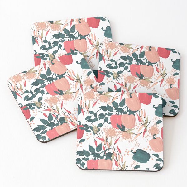 Item preview, Garden pepper, Coral version on white background designed and sold by Alex  Blud.