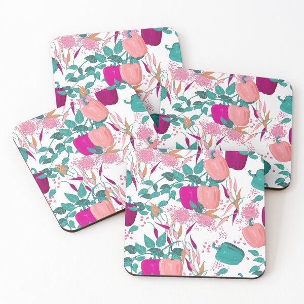 Item preview, Garden pepper, Turquoise version on white background designed and sold by Alex  Blud.