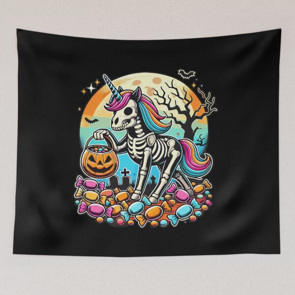 Item preview, Funny Unicorn Skeleton Loves Candy designed and sold by LuminOrb.