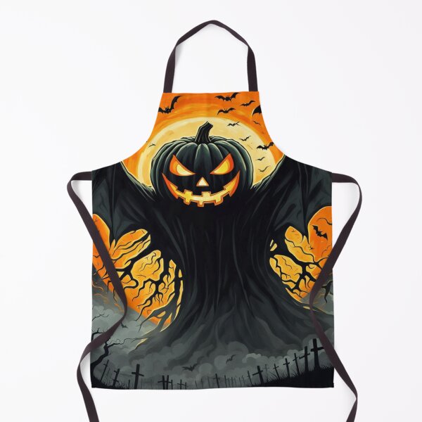 Item preview, Halloween Pumpkin evil with bats in a cemetary designed and sold by JackFreestone.