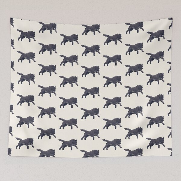 Item preview, Cute Black wolf illustration  designed and sold by Artofmayara.