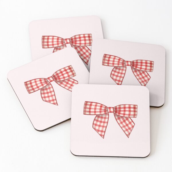 Item preview, aesthetic gingham red bow designed and sold by mango morning.