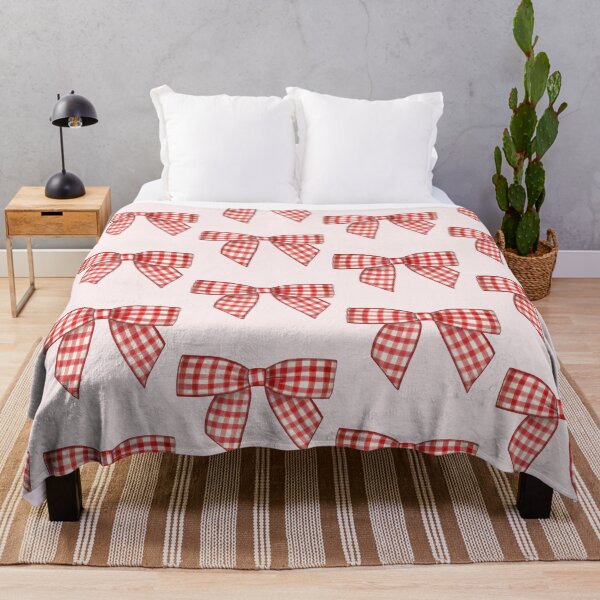 Item preview, aesthetic gingham red bow designed and sold by mango morning.