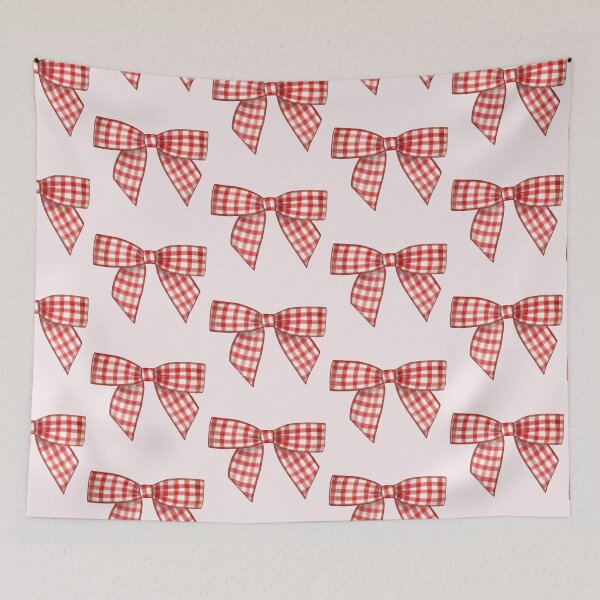 Item preview, aesthetic gingham red bow designed and sold by mango morning.