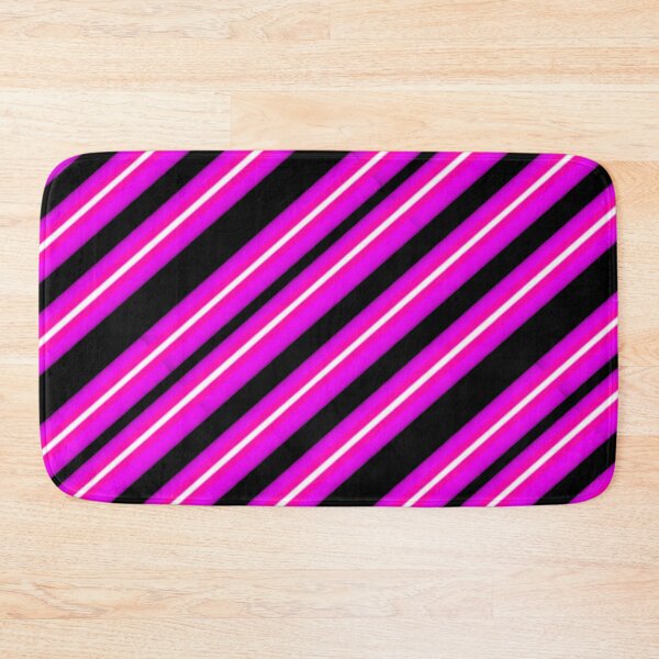 Item preview, Magenta and Fushia Diagonal Stripes on Black  designed and sold by JaygiesDesign.