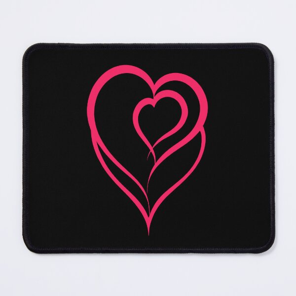 Item preview, Romantic Pink and Red Calligraphy Heart Logo designed and sold by ByteyCreatives.