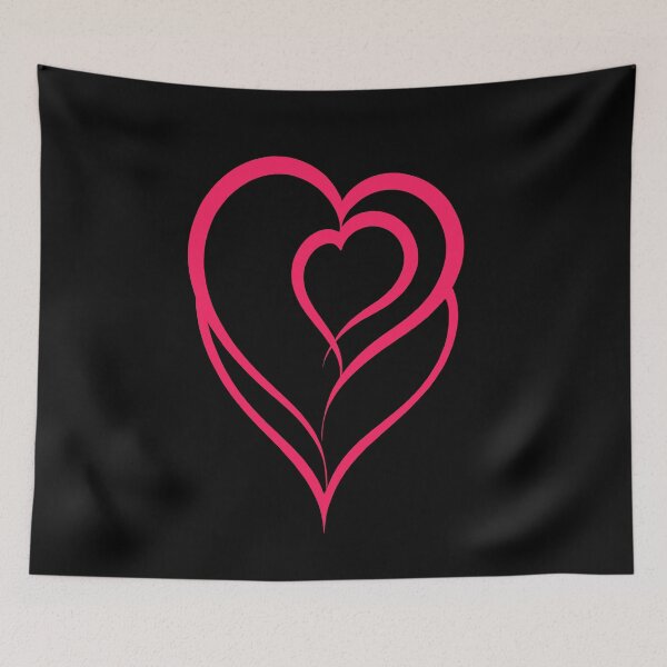 Item preview, Romantic Pink and Red Calligraphy Heart Logo designed and sold by ByteyCreatives.