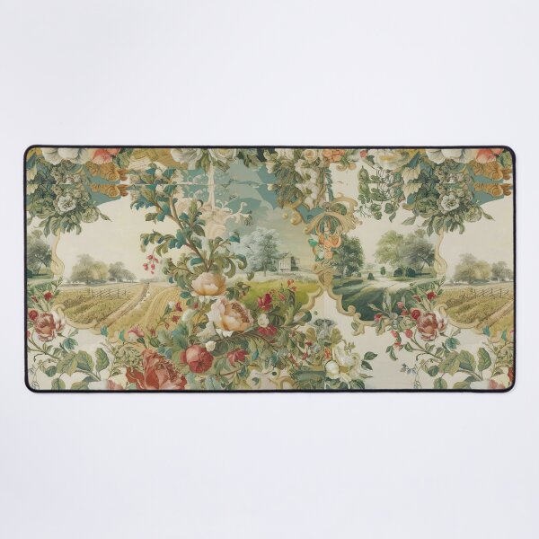 Item preview, Shabby Chic French Toile de Jouy Floral designed and sold by Tamas Das.
