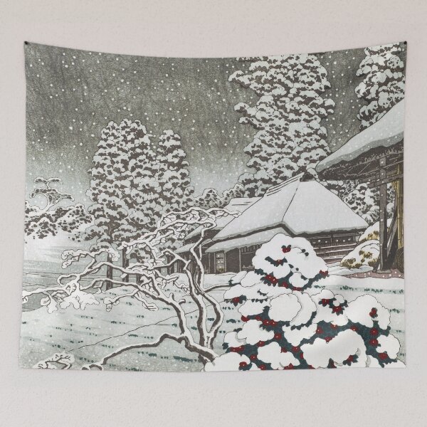 Item preview, Snow at Ichinokura by Takahashi Shotei designed and sold by Takeda-art.