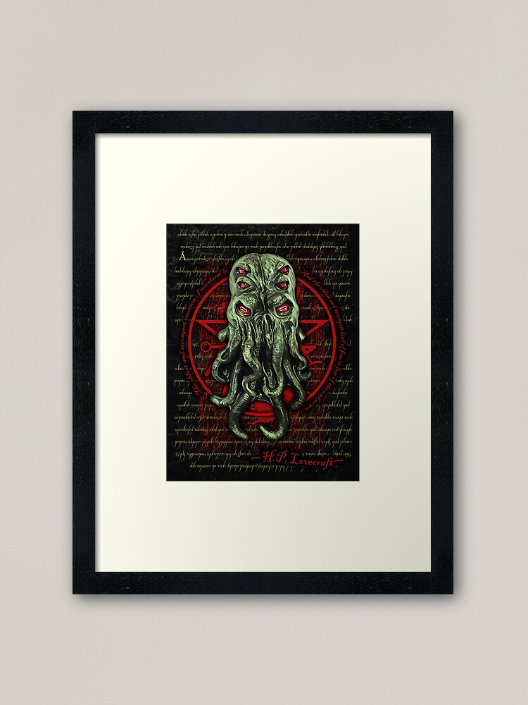 Call Of Cthulhu Framed Art Print By Grueguy Redbubble