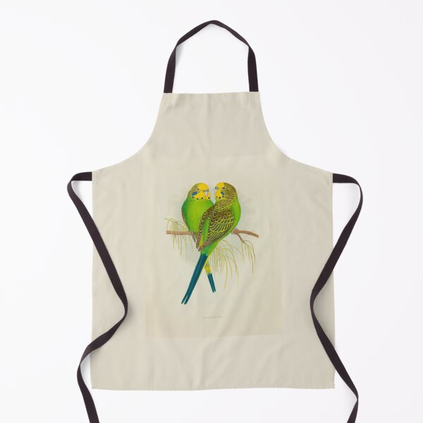 Item preview, Pair of Budgerigar Parrots Scientific Vintage Illustration designed and sold by Lacasadellora.