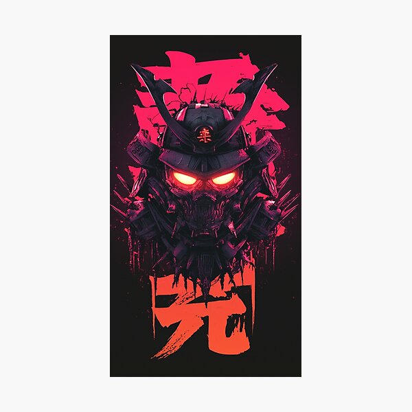 Item preview, Futurista Cyberpunk Samurai Cráneo Soldado Oni Japonés Ronin designed and sold by Nightarcade.
