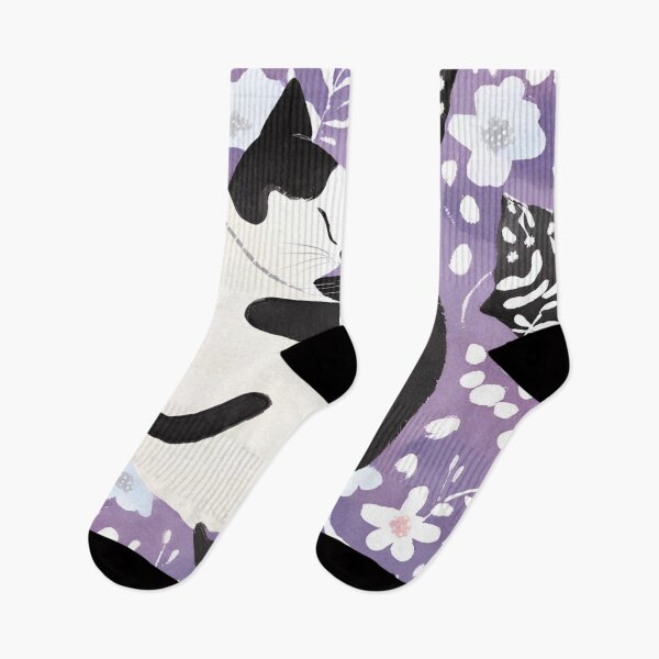 Item preview, Black and white cats hugging each other designed and sold by TiffyChaa.