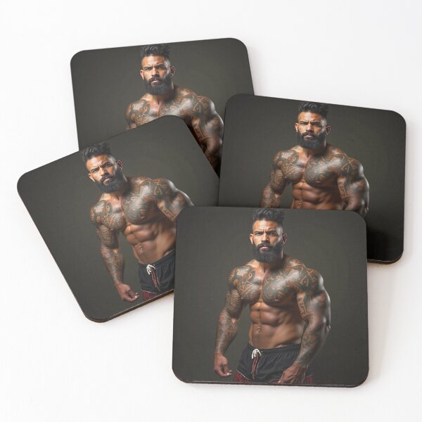 Item preview, Tribal Strength: Muscular Man with Intricate Tattoos designed and sold by InkDazzle.