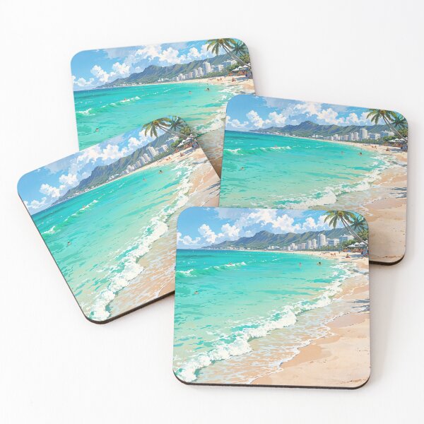 Item preview, WAIKIKI BEACH, HONOLULU, HAWAII designed and sold by Worldscape Wonders.