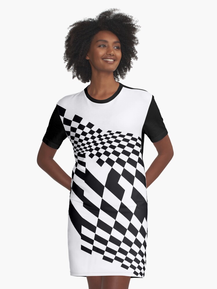 black and white races dress