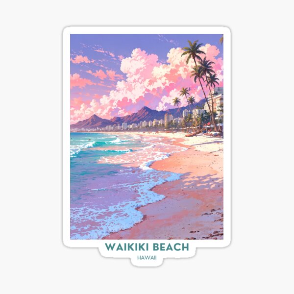 Item preview, Waikiki Beach- Honolulu, Hawaii designed and sold by Worldscape Wonders.