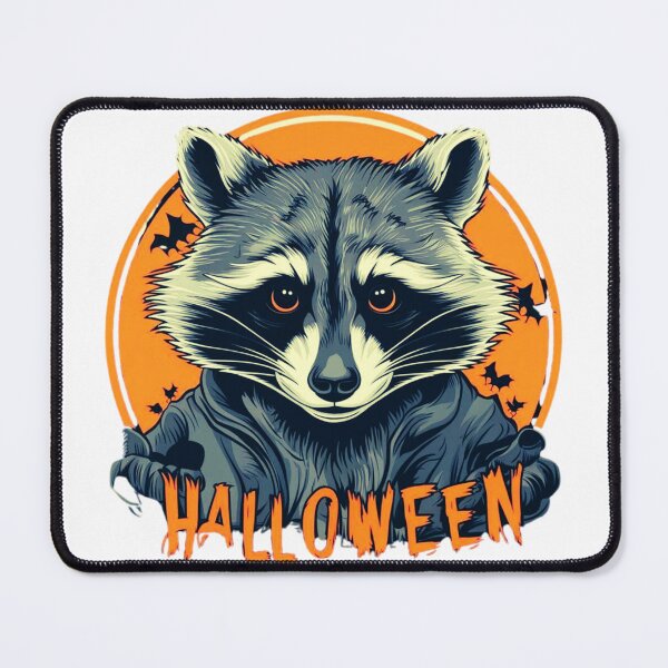 Item preview, Spooky Raccoon Halloween Art with Bats designed and sold by Piters11139.