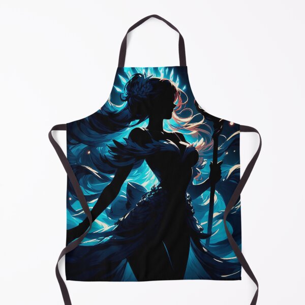 Item preview, Fantasy Anime Girl Silhouette with Magical Staff designed and sold by ByteyCreatives.