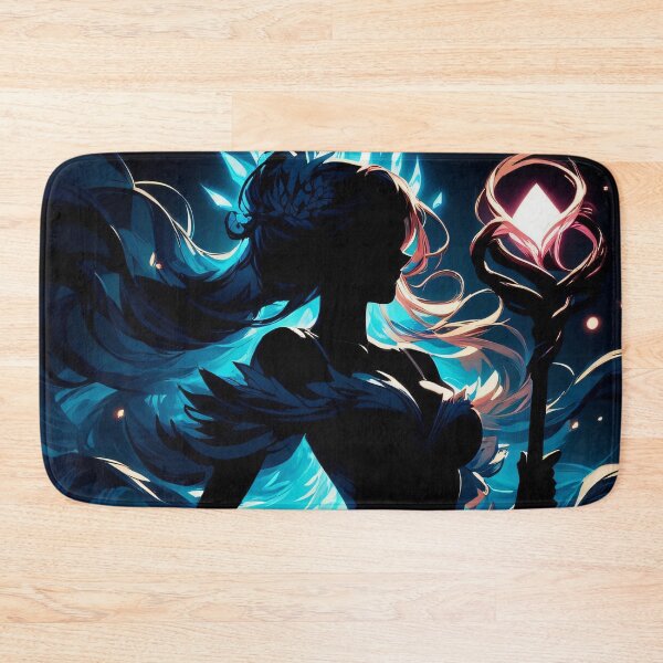 Item preview, Fantasy Anime Girl Silhouette with Magical Staff designed and sold by ByteyCreatives.