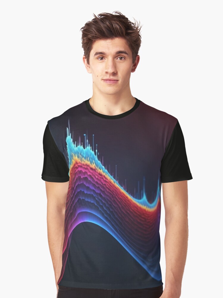 Thumbnail 1 of 5, Graphic T-Shirt, Tracing the Sound Wave designed and sold by eXtraHumans.