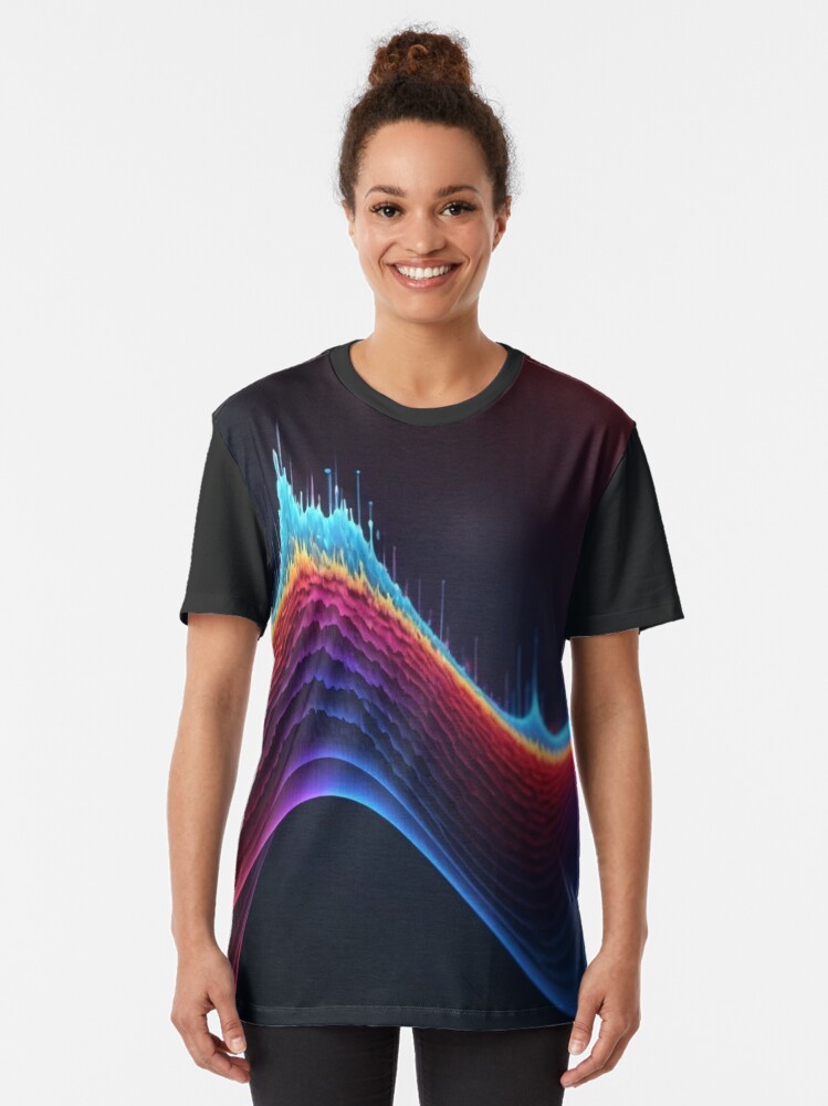 Thumbnail 2 of 5, Graphic T-Shirt, Tracing the Sound Wave designed and sold by eXtraHumans.