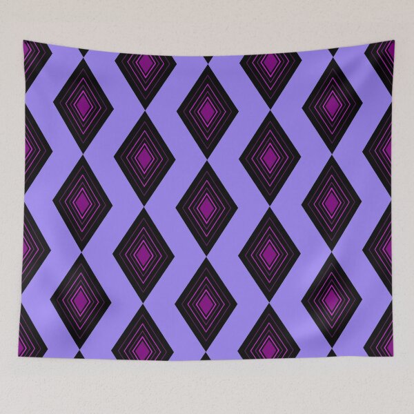 Item preview, Pink Purple Black Diamond Pattern designed and sold by HoppRock.
