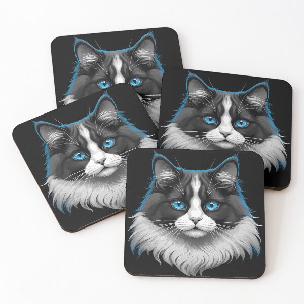 Item preview, Cool Ragdoll Cat with Blue Eyes Design designed and sold by andasanc14.