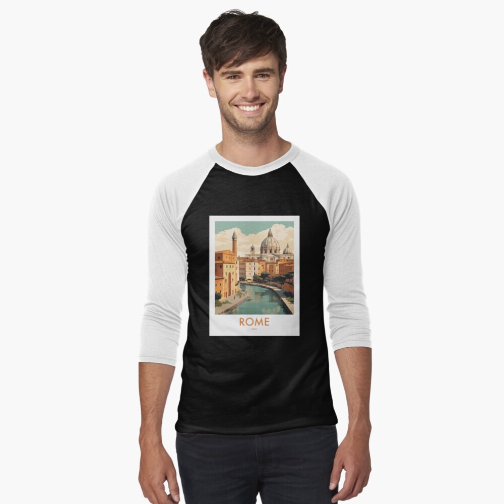 Item preview, Baseball ¾ Sleeve T-Shirt designed and sold by MarkedArtPrints.