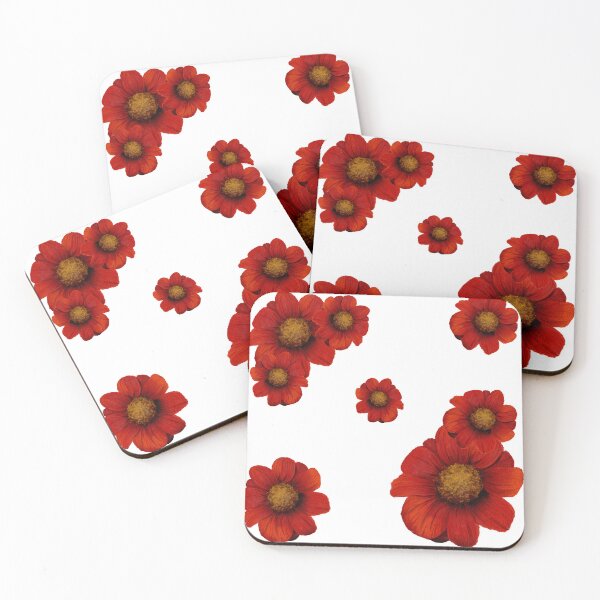 Item preview, Red Flowers Watercolor Art designed and sold by AveryZi.