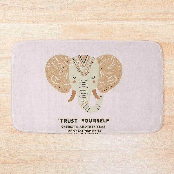 Item preview, Elephant minimal earth Tone Quote "Turst Yourself " designed and sold by Nanthanon.