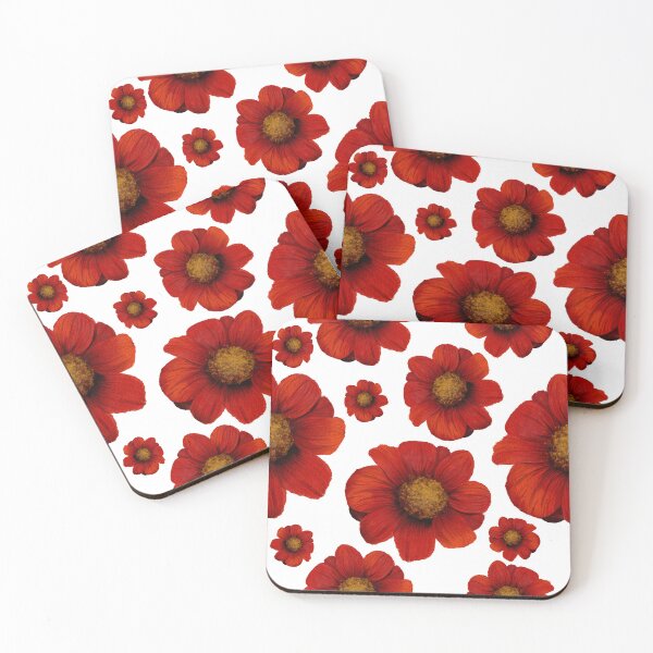 Item preview, Red Flower Watercolor Art Pattern designed and sold by AveryZi.