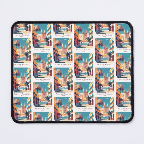 Item preview, Retro travel poster of Palma de Mallorca, Spain - vintage cathedral with Mediterranean flair designed and sold by pod24.