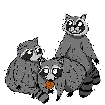 Artwork thumbnail, Burtonesque Racoons by Riot-Lola