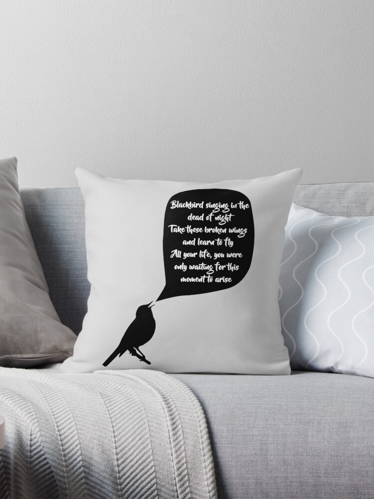 Thumbnail 1 of 4, Pillow, Blackbird designed and sold by hellofanverse.