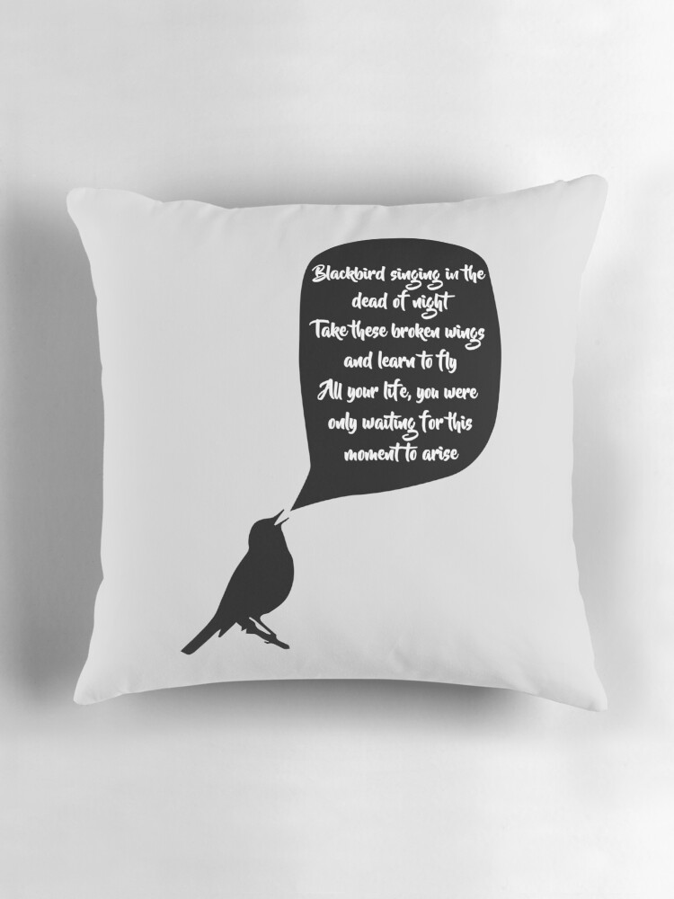 Thumbnail 3 of 4, Pillow, Blackbird designed and sold by hellofanverse.