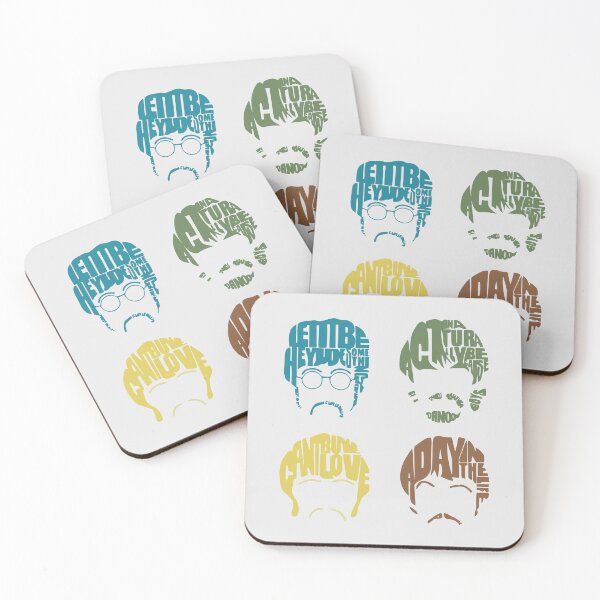 Item preview, Fab 4 Typography designed and sold by Fanverse Merchandise.