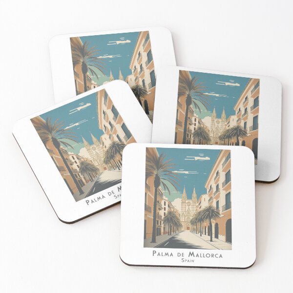 Item preview, Vintage travel poster Palma de Mallorca - retro art for travel fans and nostalgics designed and sold by pod24.