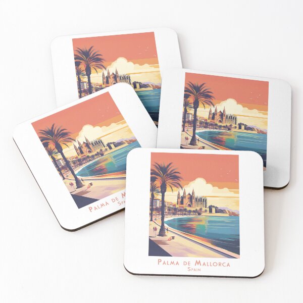 Item preview, Retro travel poster Palma de Mallorca - Vintage art for beach lovers and travelers designed and sold by pod24.