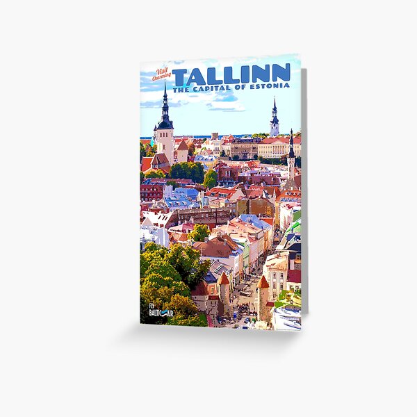 Item preview, Vintage-Style Tallinn Travel Poster designed and sold by travelwitheric.