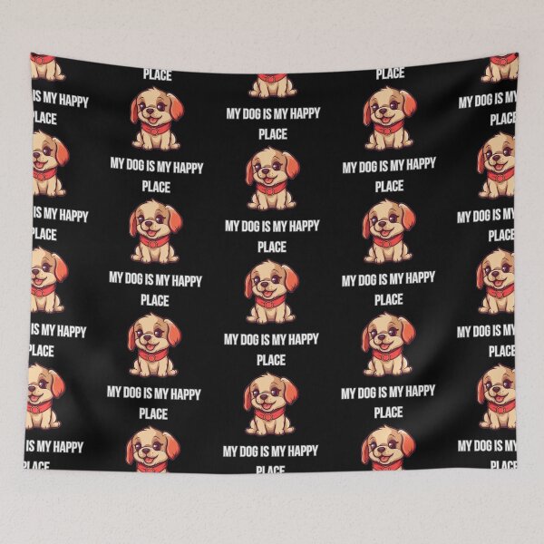Item preview, My Dog is My Happy Place designed and sold by toppopin.
