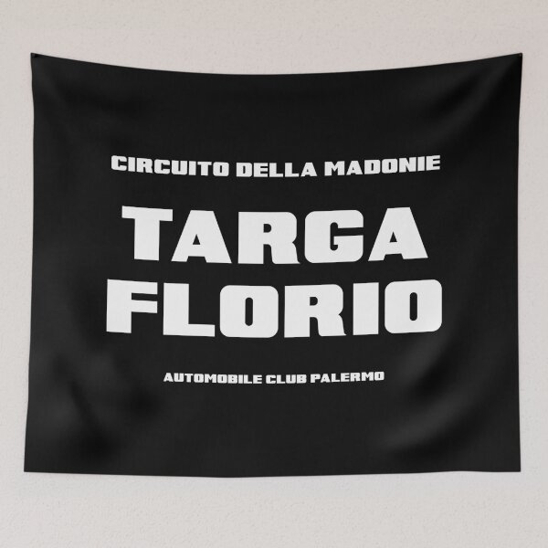 Item preview, Sixties Targa Florio - Circuito della Madonie - white print designed and sold by retropetrol.