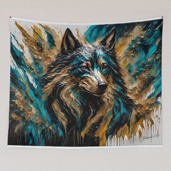 Artikelvorschau, Abstrakte Wolfskunst (13) entworfen und verkauft von JJArtCreations.