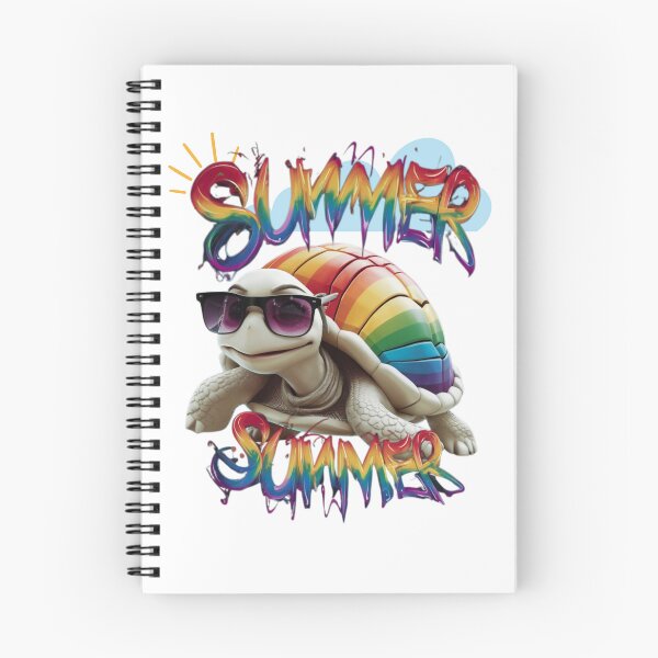 Item preview, Funny summer turtle with glasses and a rainbow shell designed and sold by LeviABI.